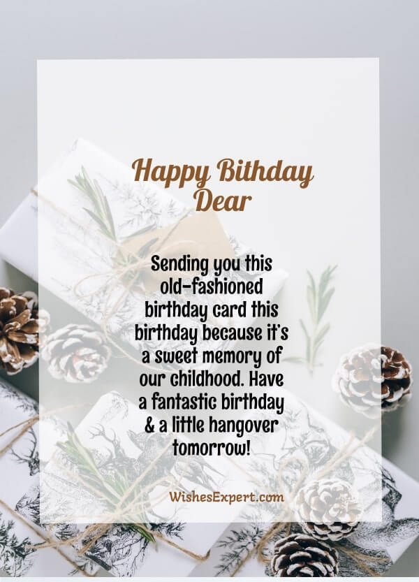 What to write in a birthday card for a male friend