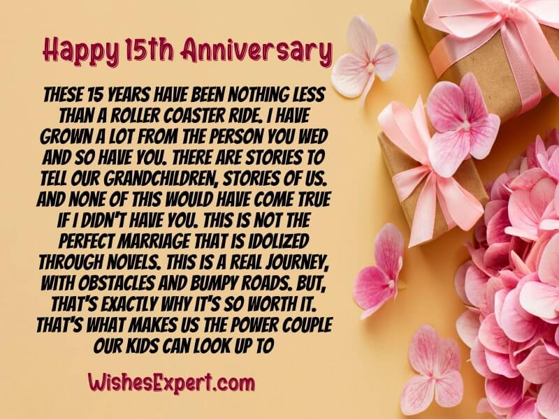 25+ Best Happy 15 Year Anniversary Wishes