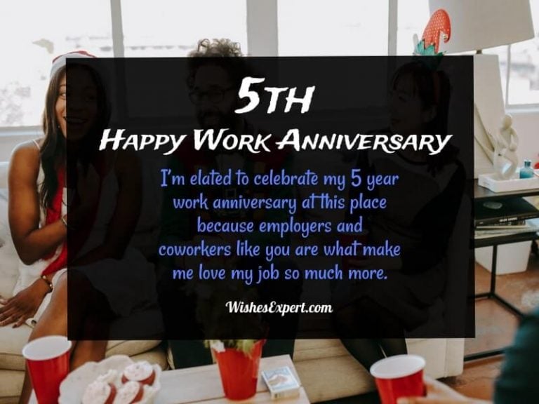 20+ Best Happy 5 Year Work Anniversary Wishes