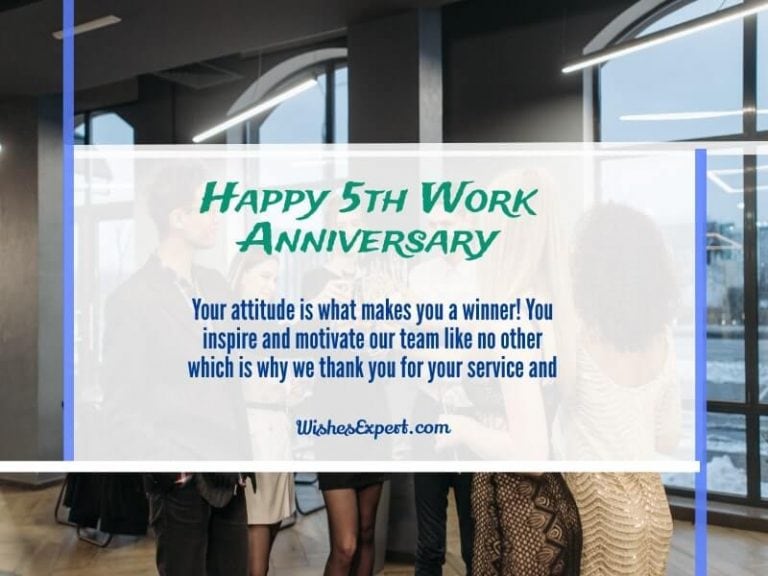 20 Best Happy 5 Year Work Anniversary Wishes