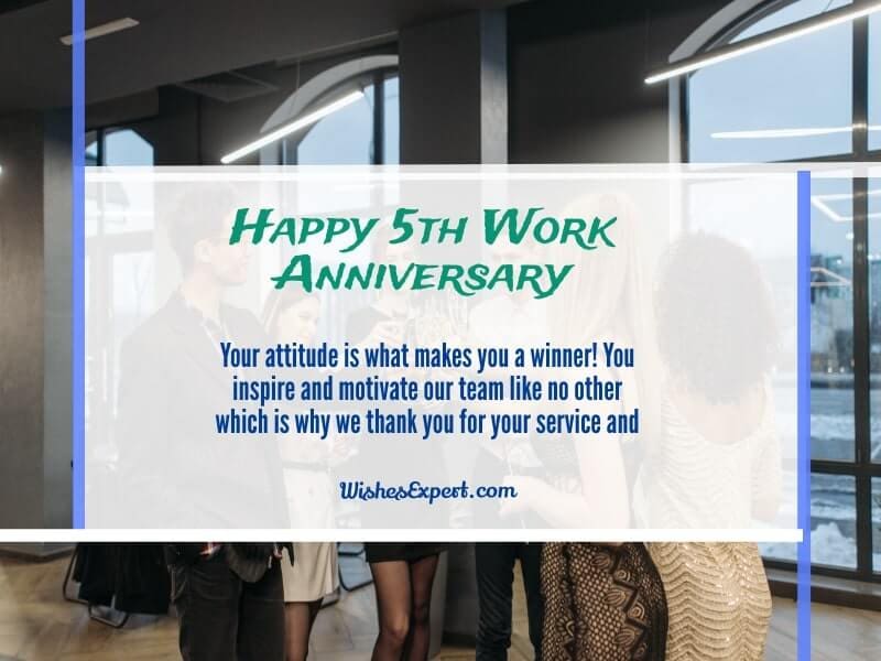 20 Best Happy 5 Year Work Anniversary Wishes