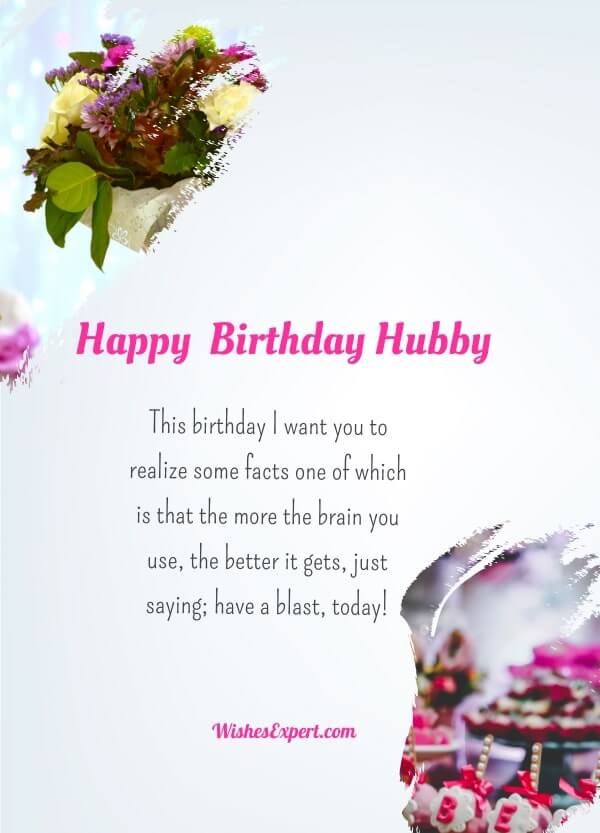 Funny birthday wishes for hubby