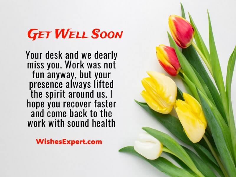 Get well soon message for colleague