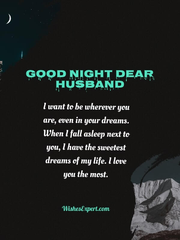 Goodnight Husband Message With Image