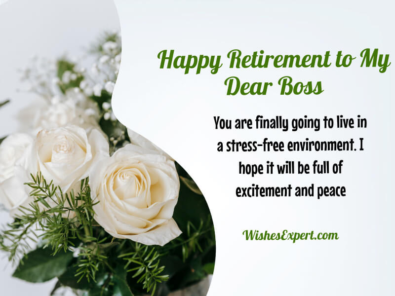 Retirement message for boss