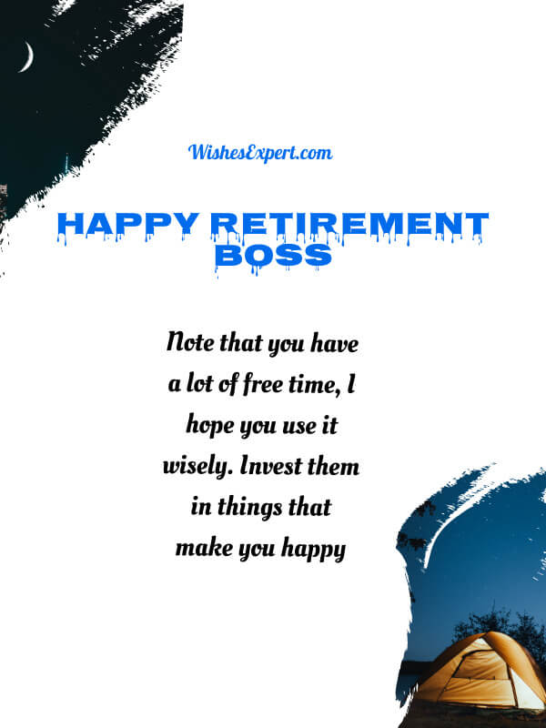 Retirement quotes for boss