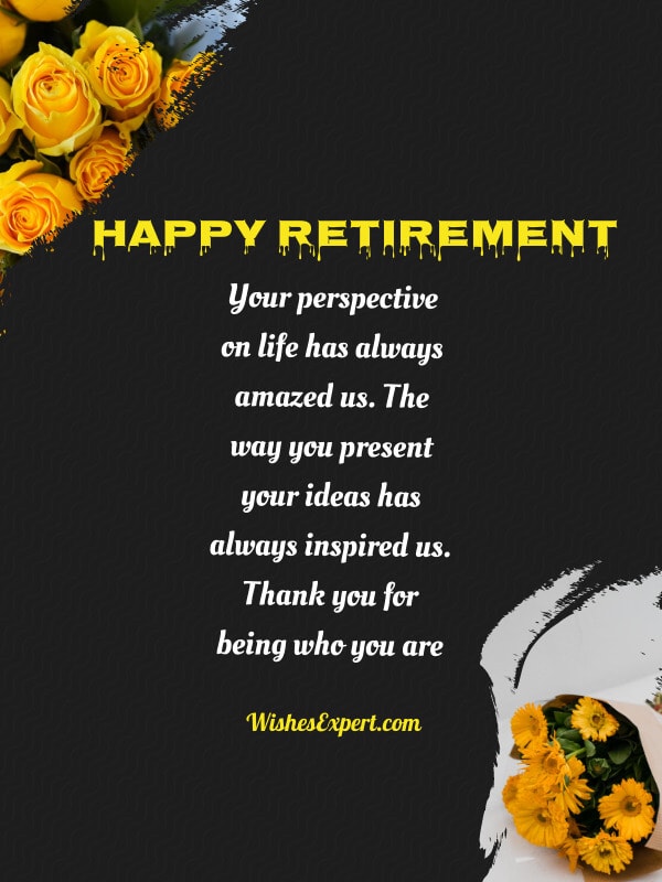 Retirement note to boss