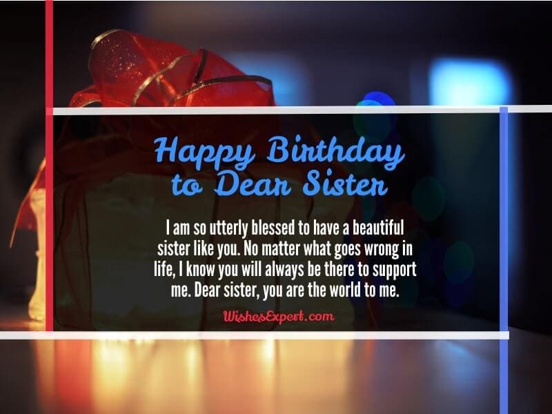 Emotional birthday wishes for sister