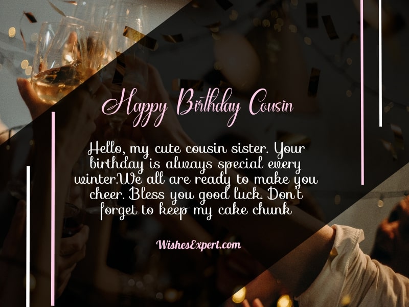 Birthday wishes for cousin sister