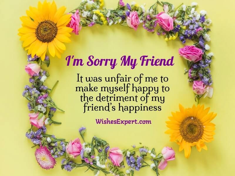 I am sorry quotes for hurting your friend
