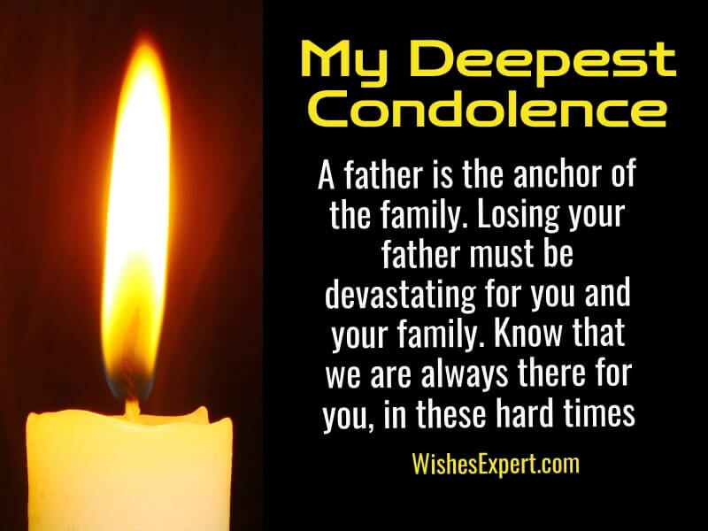 Loss of a father quotes of condolence