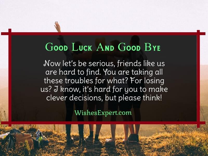 funny farewell message to a friend