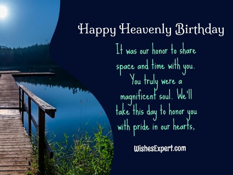 happy birthday in heaven Wishes With images