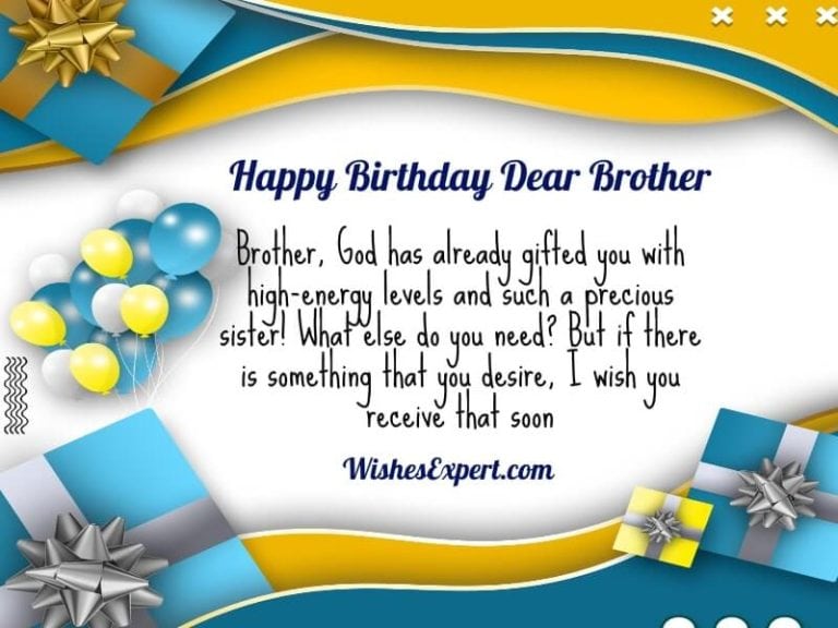 65+ Best Happy Birthday Wishes For Brother