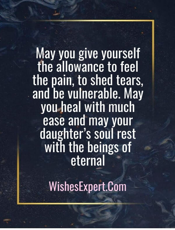 sympathy message for loss of daughter