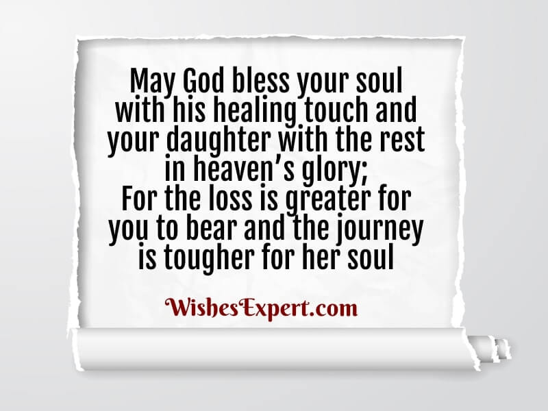 sympathy quotes for loss of a daughter