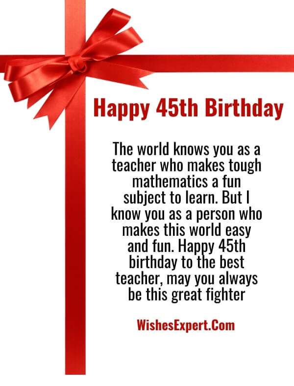 Happy 45th Birthday Wishes And Messages With Images 5471