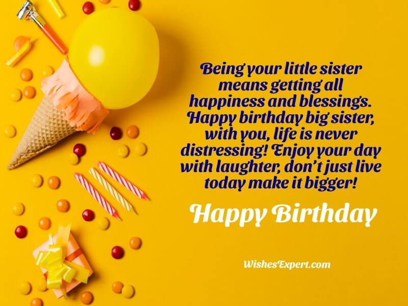 Birthday wishes for big sister