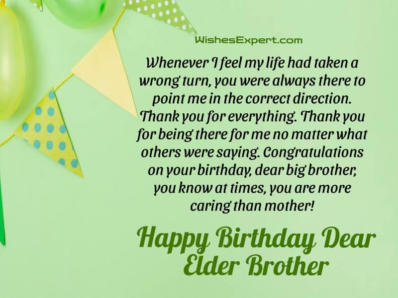 Birthday wishes for the elder brother