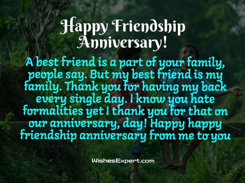 Friendship anniversary wishes