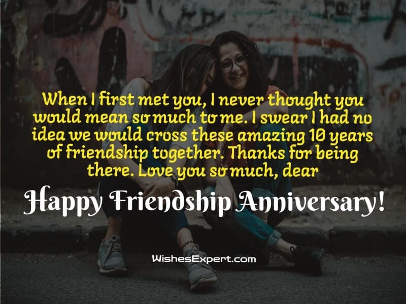 Friendship anniversary wishes