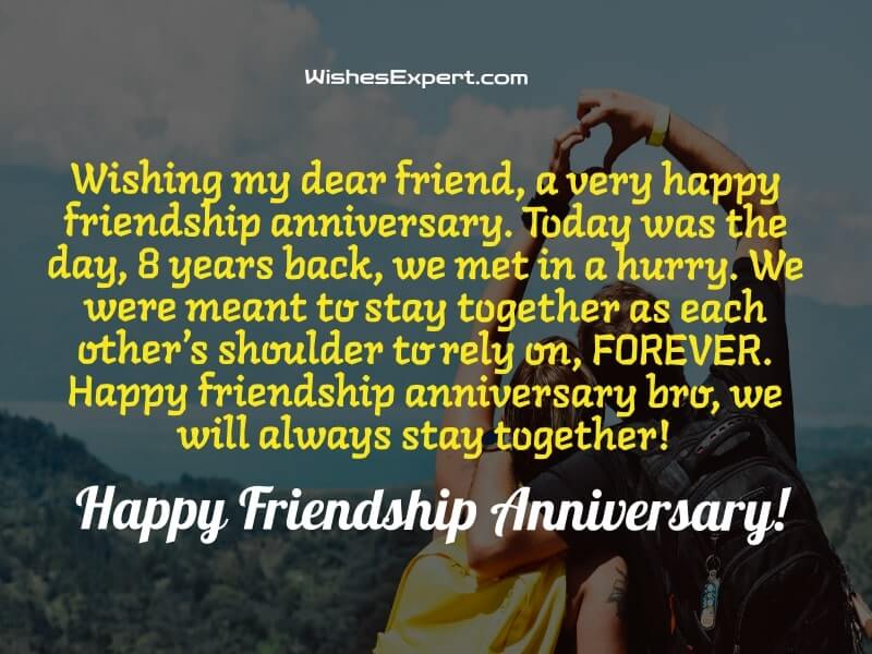 Friendship anniversary wishes