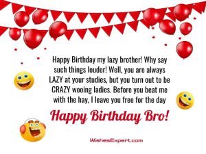 35+ Best Funny Birthday Wishes for Brother