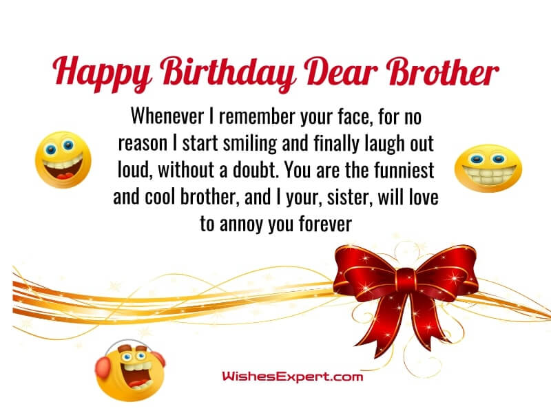 Funny Birthday Wishes for Brother