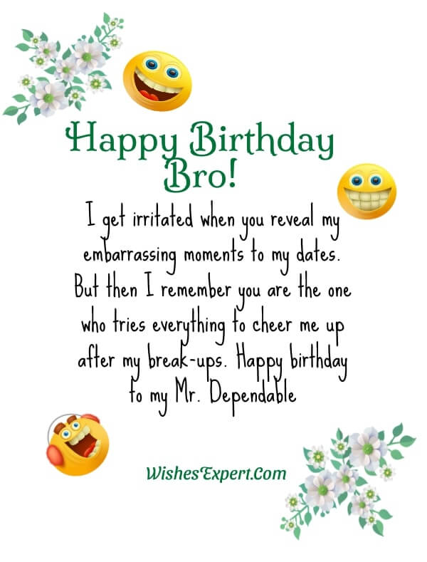 funny birthday quotes for little brother