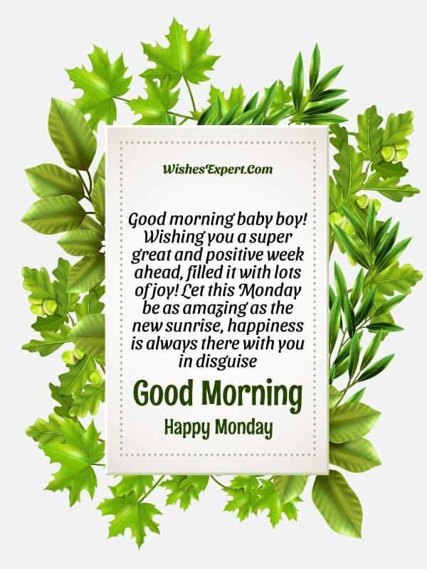 Good morning Monday wishes for him