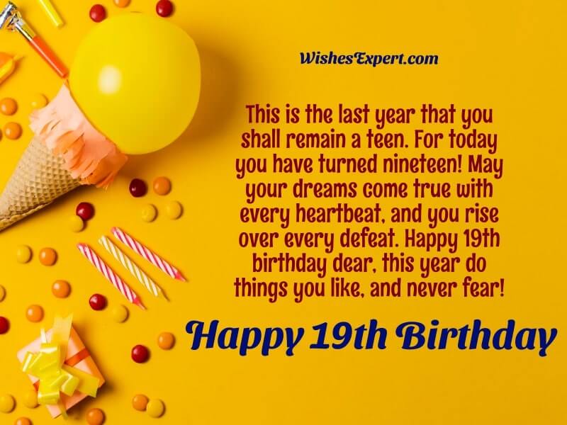 35+ Exclusive 19th Birthday Wishes And Messages – Wishes Expert