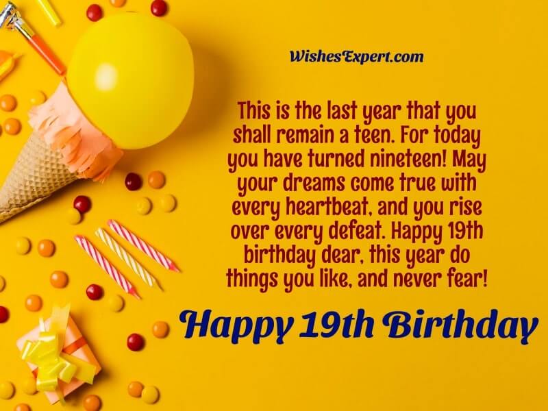 happy 19th birthday quotes