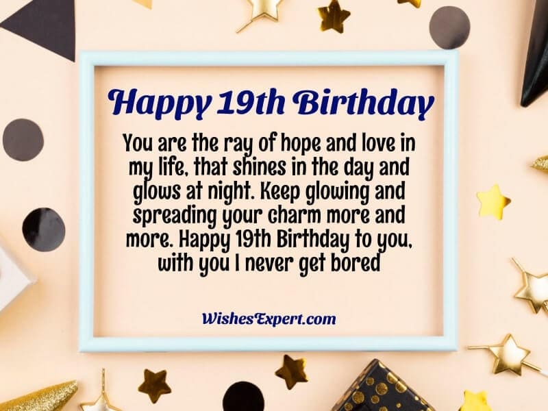 Happy 19th birthday wishes with images