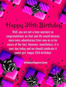 40+ Happy 20th Birthday Wishes And Messages