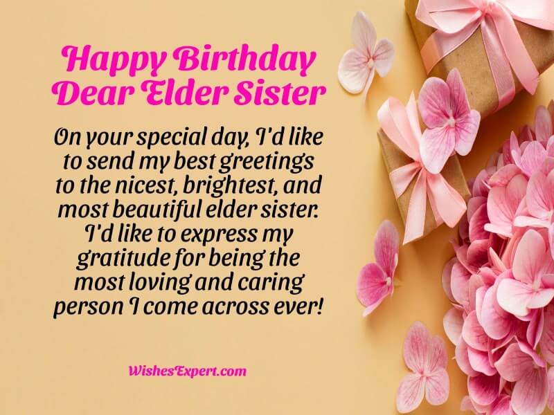 Happy Birthday Elder Sister