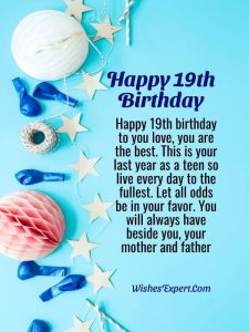 35+ Exclusive 19th Birthday Wishes And Messages