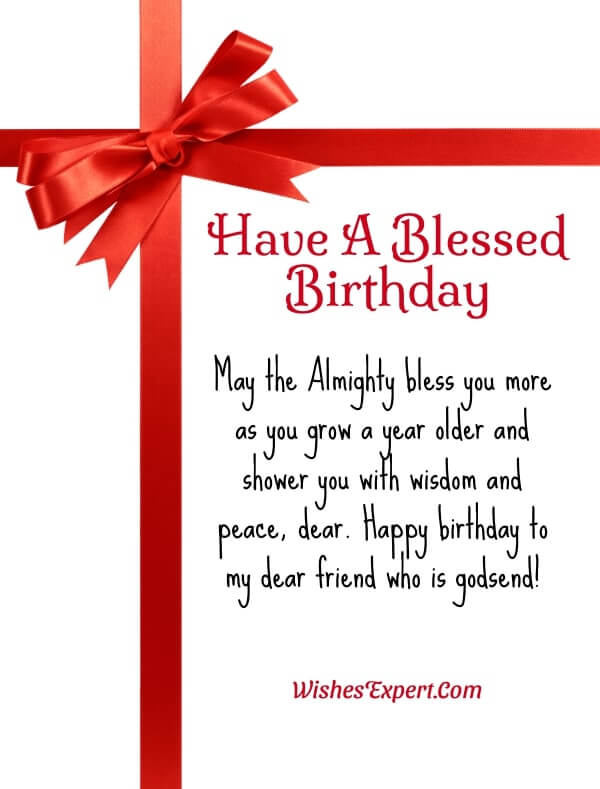Religious birthday greetings to a friend