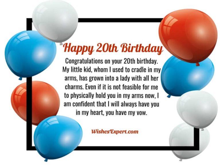 40+ Happy 20th Birthday Wishes And Messages