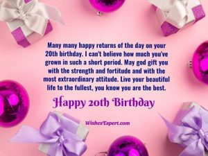 40+ Happy 20th Birthday Wishes And Messages