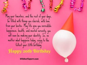 40+ Happy 20th Birthday Wishes And Messages