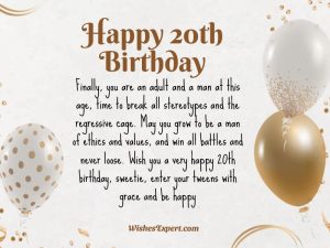 40+ Happy 20th Birthday Wishes And Messages