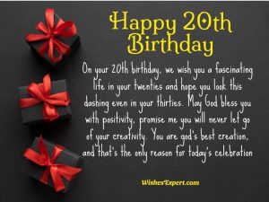 40+ Happy 20th Birthday Wishes And Messages