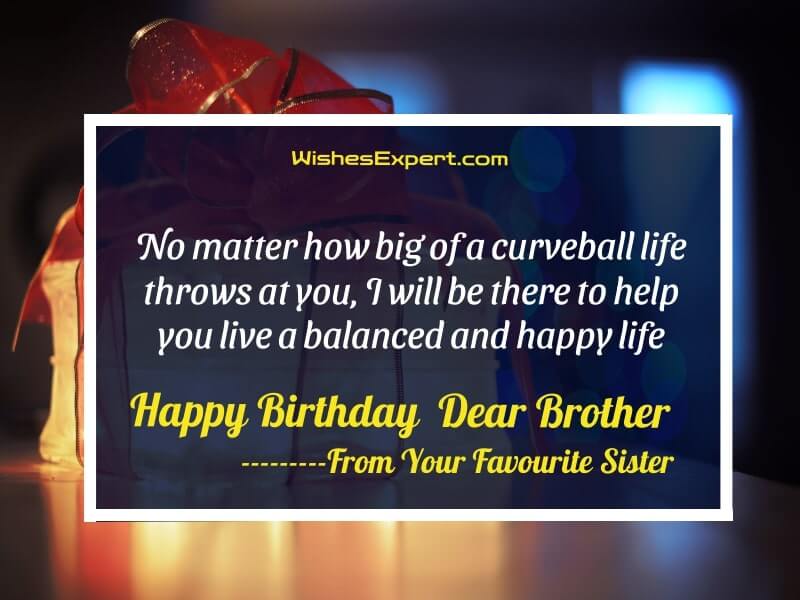 happy birthday brother quotes from sister