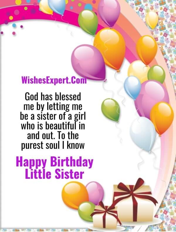 happy birthday little sister from sister 