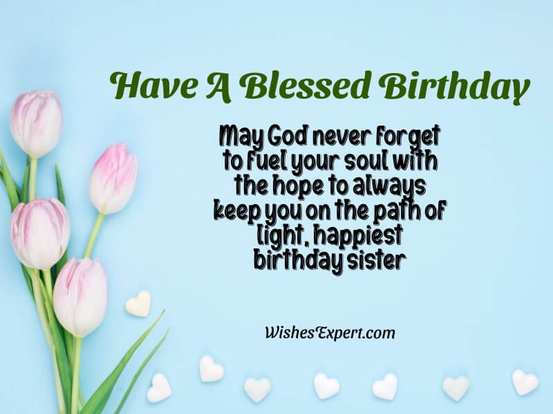 religious birthday wishes for sister