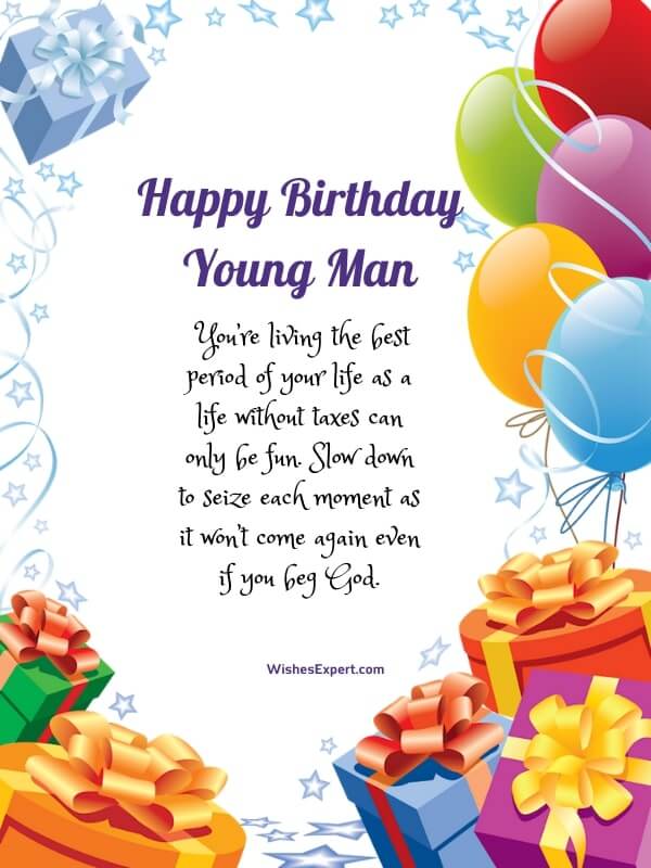 Funny Birthday Wishes For Young Man