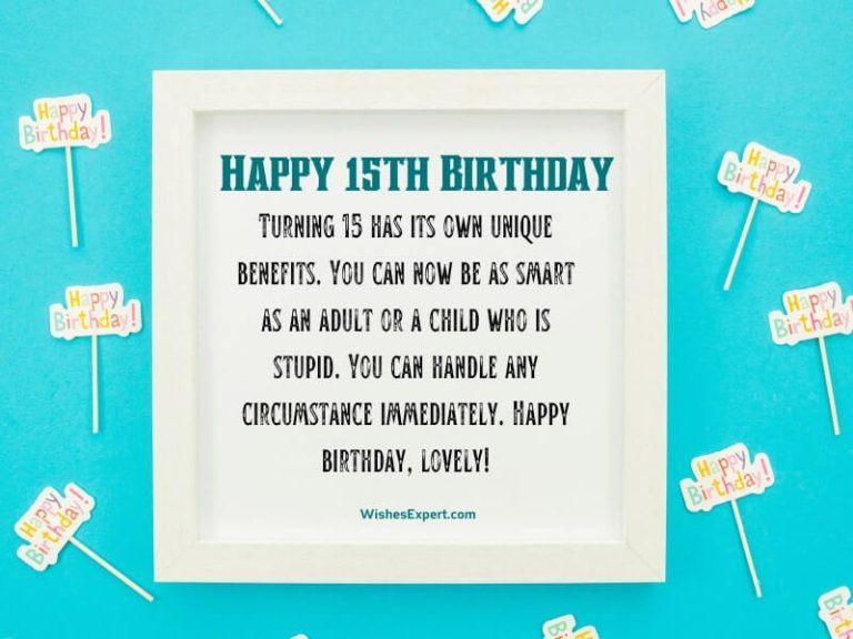 35+ Best 15th Birthday Wishes And Messages