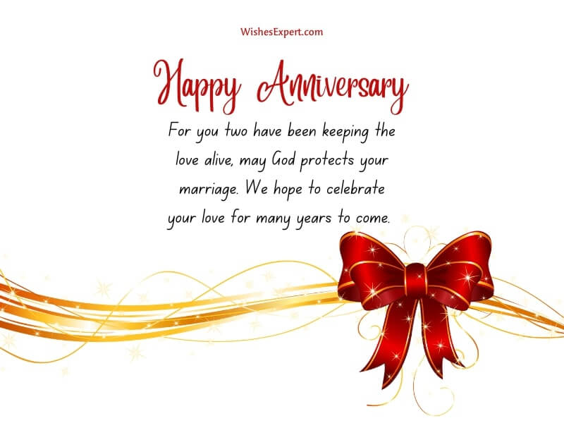 Anniversary wishes for the couple