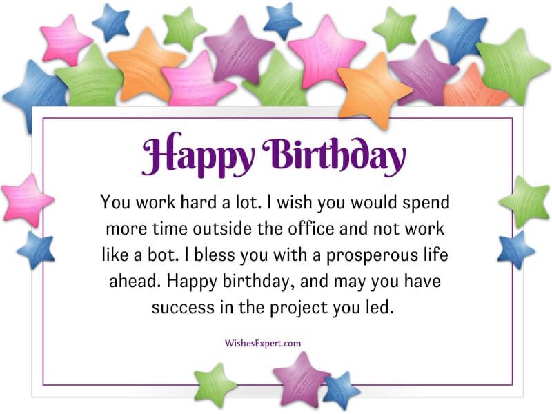 Birthday Wishes For Staff