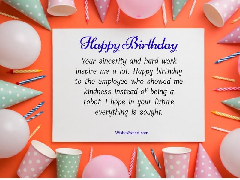 Birthday wishes for employees